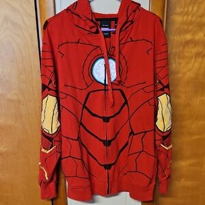 MAD Engine Red and Gold Ironman Mens Suit Up Hoodie